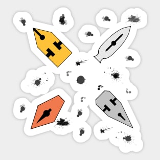 Pens splatters Sticker